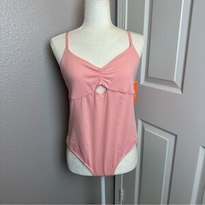Colsie Balletcore Pink Thong Bodysuit